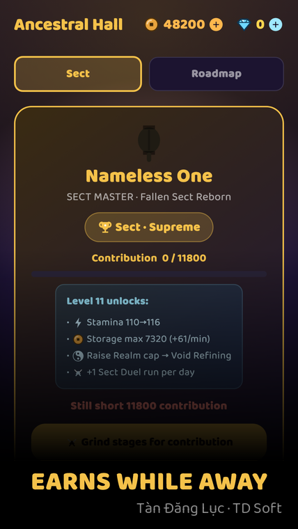 Sect Hall — sect level and contribution still needed
